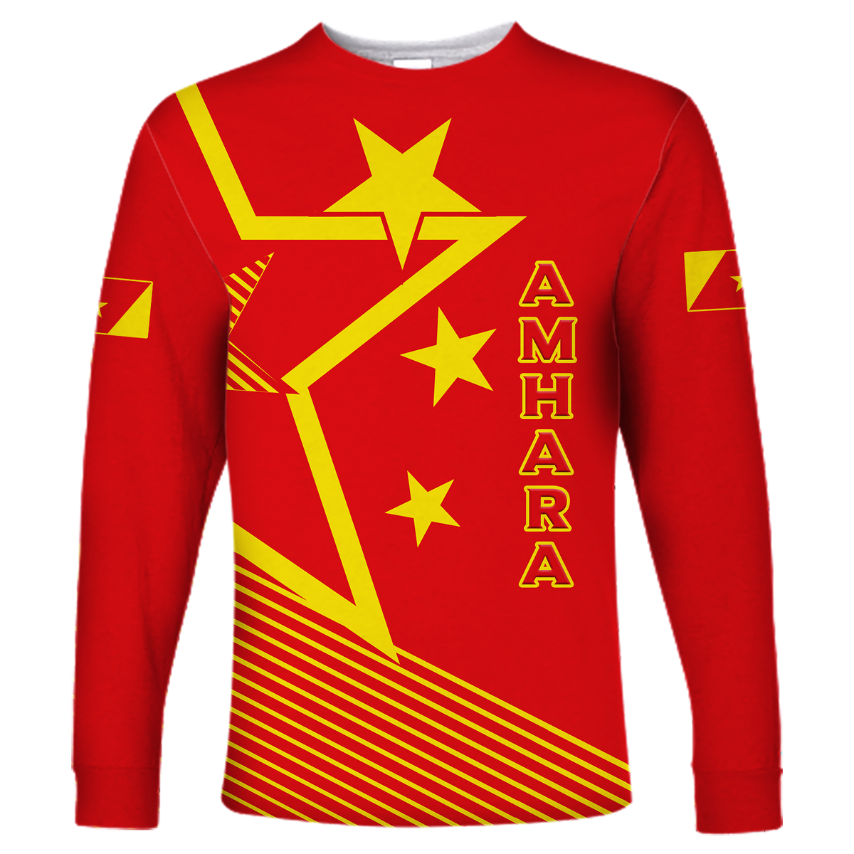 Amhara Region Legend Ethiopia Long Sleeve Shirt LT12 - Wonder Print Shop