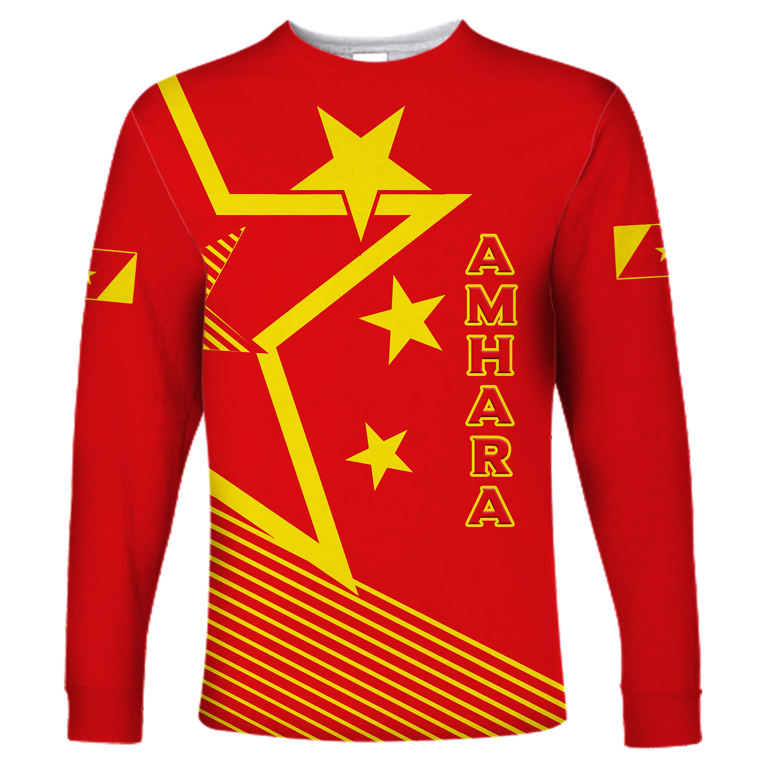 Amhara Region Legend Ethiopia Long Sleeve Shirt LT12 - Wonder Print Shop