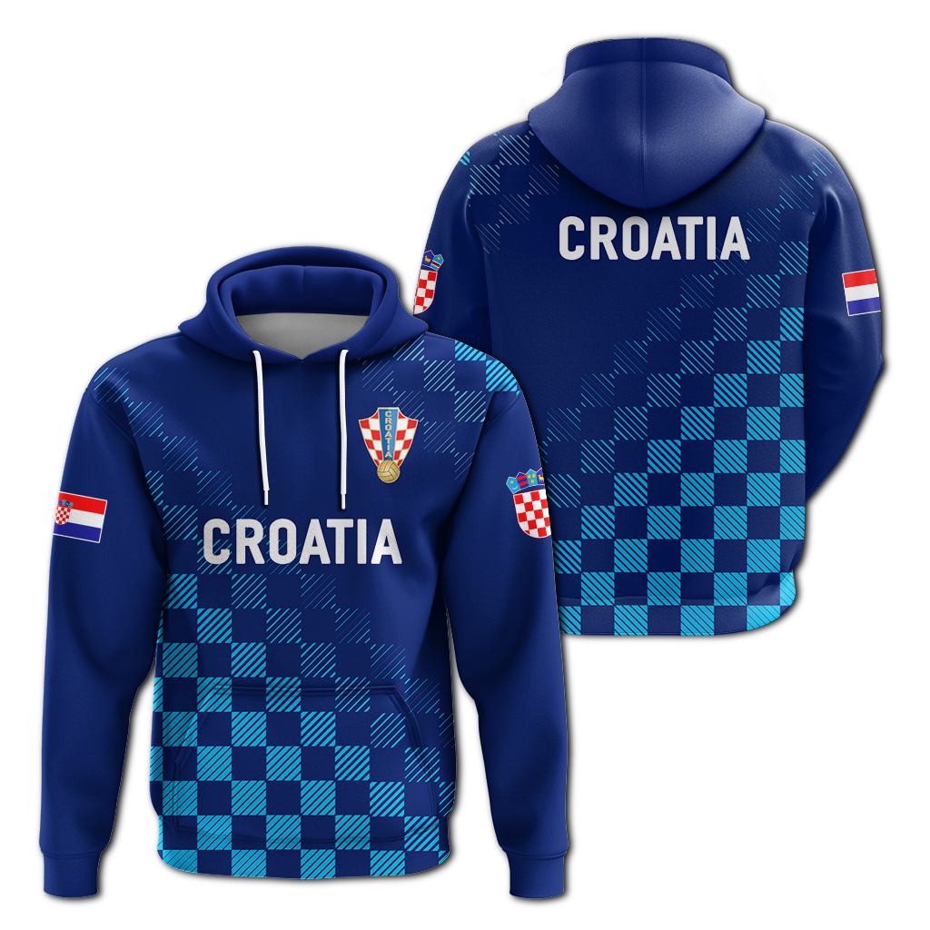 Croatia Hoodie Football 2022 Champions Pride Blue LT12 - Wonder Print Shop