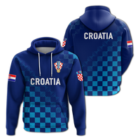 Croatia Hoodie Football 2022 Champions Pride Blue LT12 - Wonder Print Shop