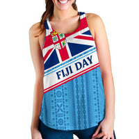 Fiji Day Women Tank Top - Tapa Pattern With Flag LT12 - Wonder Print Shop