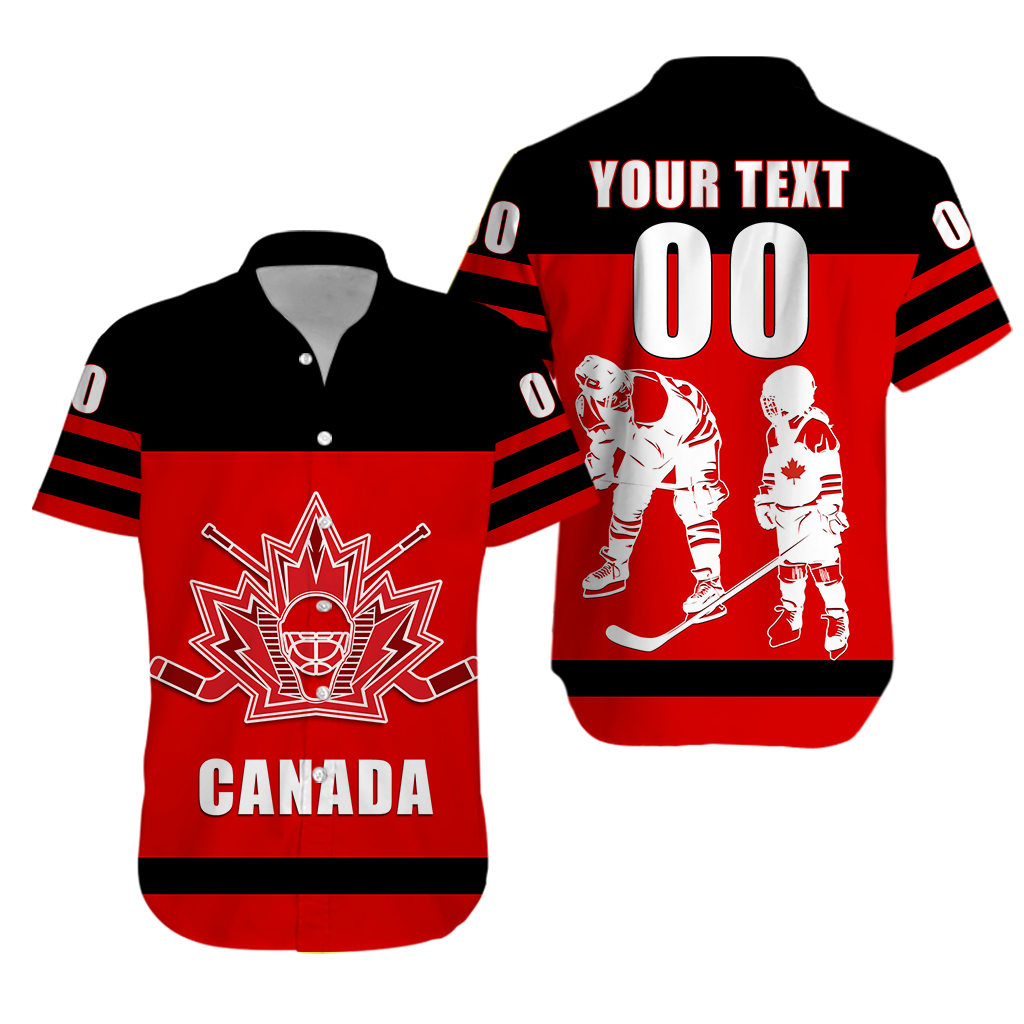 (Custom Personalised) Canada Hockey Team Supporter Father's Day Hawaiian Shirt LT12 - Wonder Print Shop