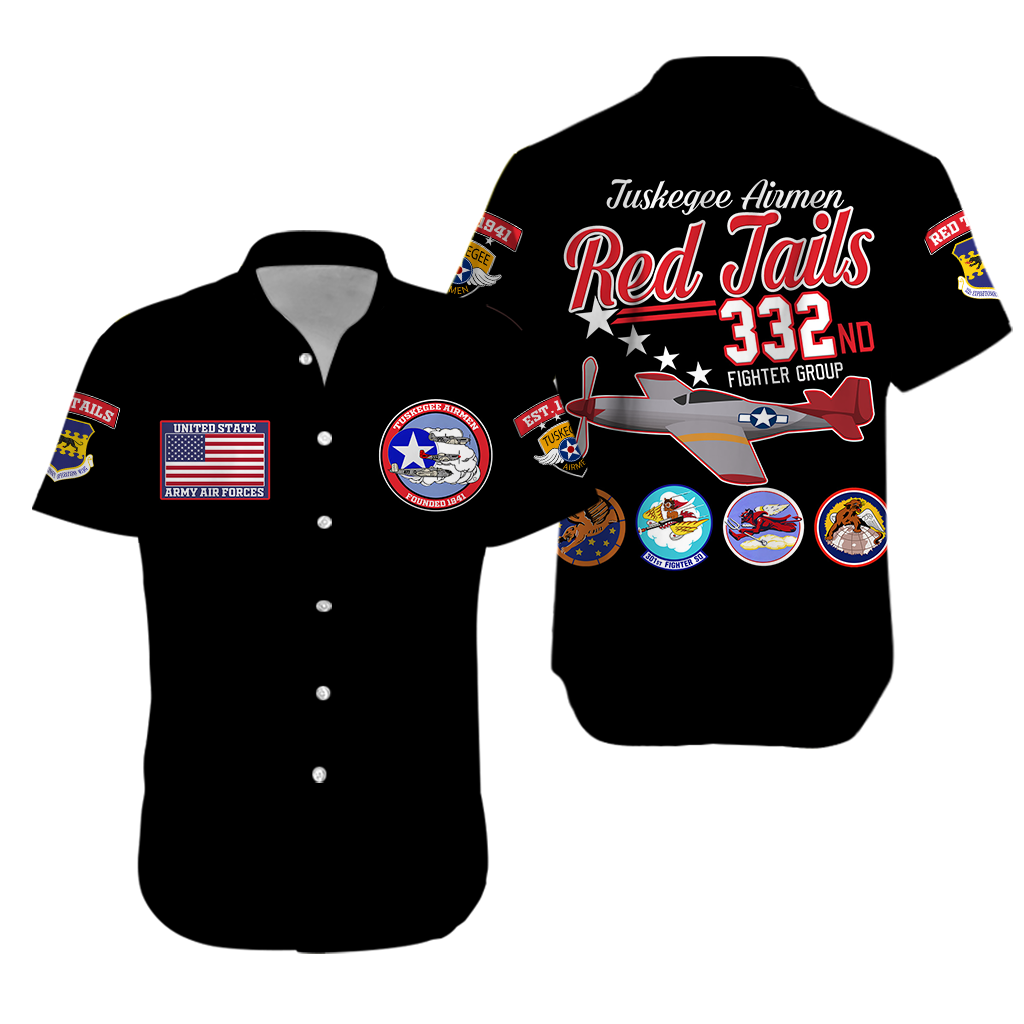 Tuskegee Airmen The Red Tails Pride Hawaiian Shirt LT12 - Wonder Print Shop