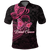 Custom Breast Cancer Pink Ribbon Butterfly Polynesian Black Version Polo Shirt LT12 - Wonder Print Shop