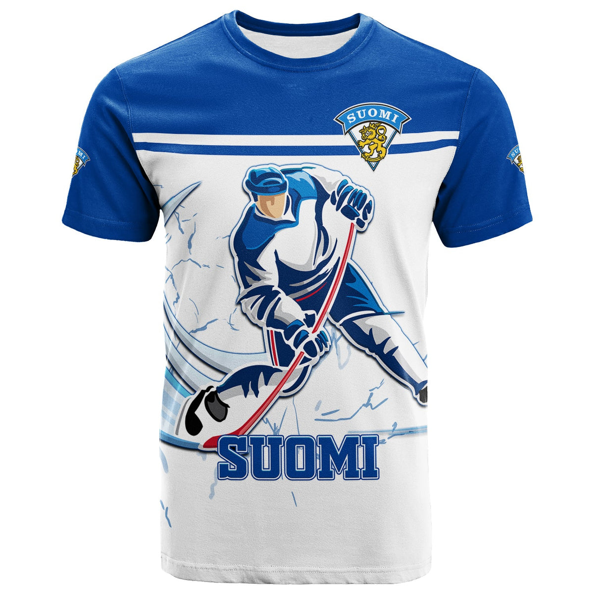 Custom Finland Hockey Pride T Shirt LT12 - Wonder Print Shop
