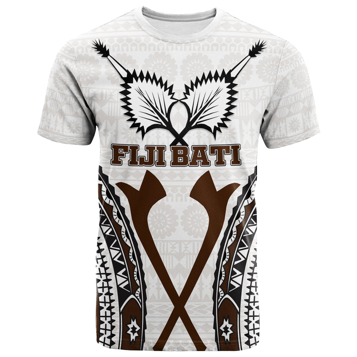 Fiji Bati Tapa Pattern T Shirt LT12 - Wonder Print Shop