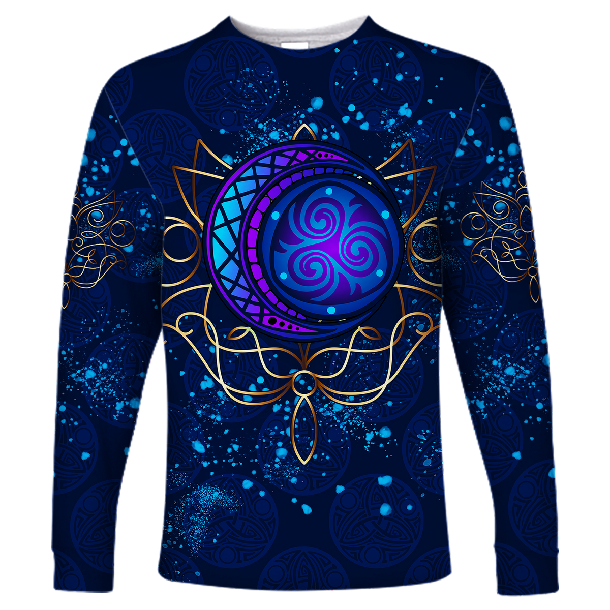 Celtic Moon Elven Style Long Sleeve Shirt LT12 - Wonder Print Shop