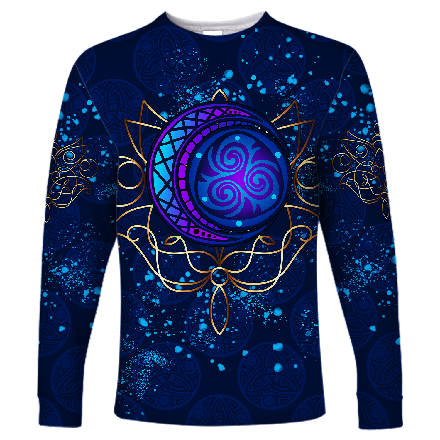 Celtic Moon Elven Style Long Sleeve Shirt LT12 - Wonder Print Shop