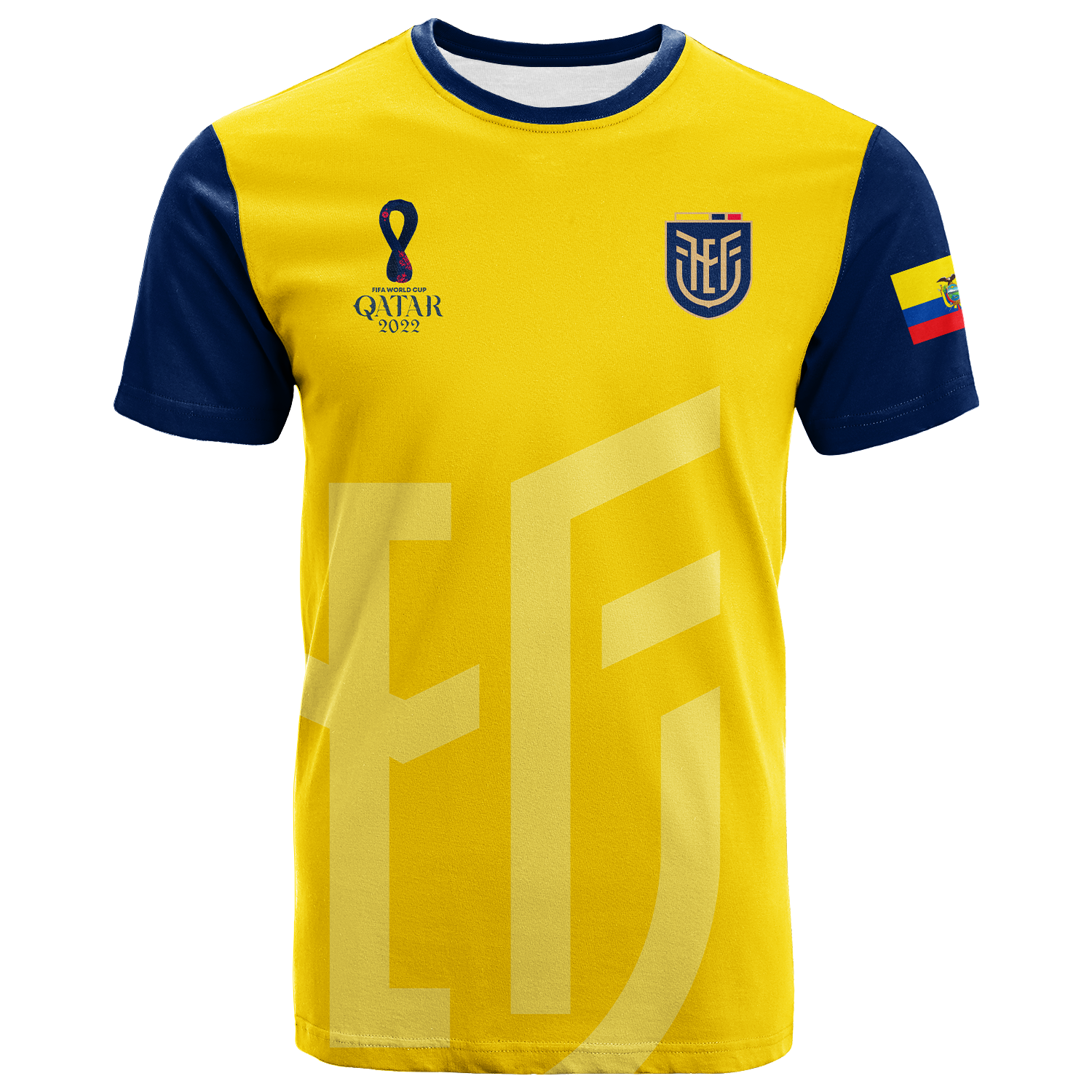 Ecuado T Shirt Football 2022 LT2 - Wonder Print Shop