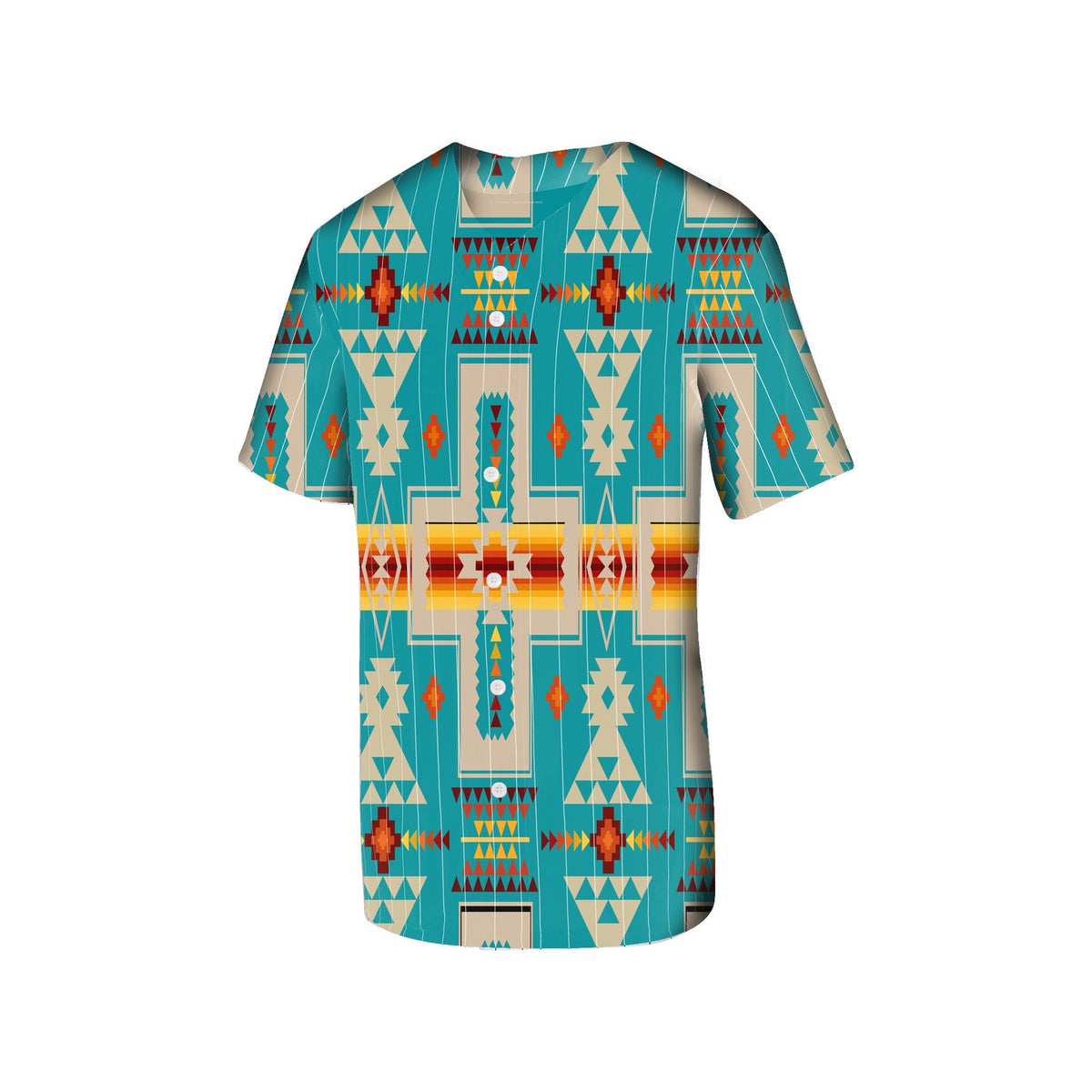 Turquoise Tribe Design Native American Baseball Jersey LT10 - Wonder Print Shop
