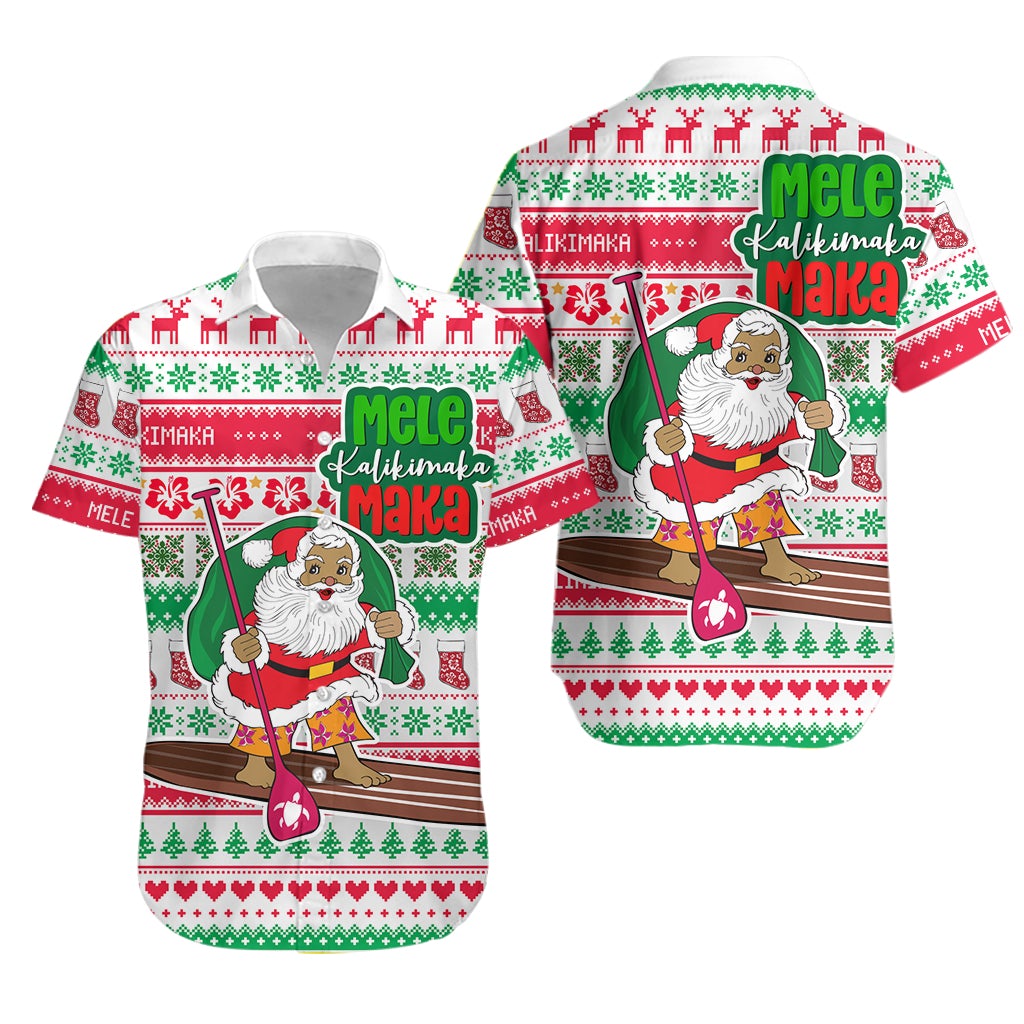Hawaiian Christmas Hawaiian Shirt - Santa Surfing Ugly Christmas LT12 - Wonder Print Shop