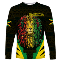 Jamaica Rastafarian Lion Pride Long Sleeve Shirt LT12 - Wonder Print Shop