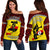 Uganda Off Shoulder Sweater African Pattern People Power Our Power LT13 - Wonder Print Shop