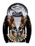 Native American Warrior Of Indian Skull 3D Fleece Hoodie LT10 - Wonder Print Shop