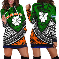 Kwajalein Atoll Tribal Pattern Hoodie Dress LT12 - Wonder Print Shop