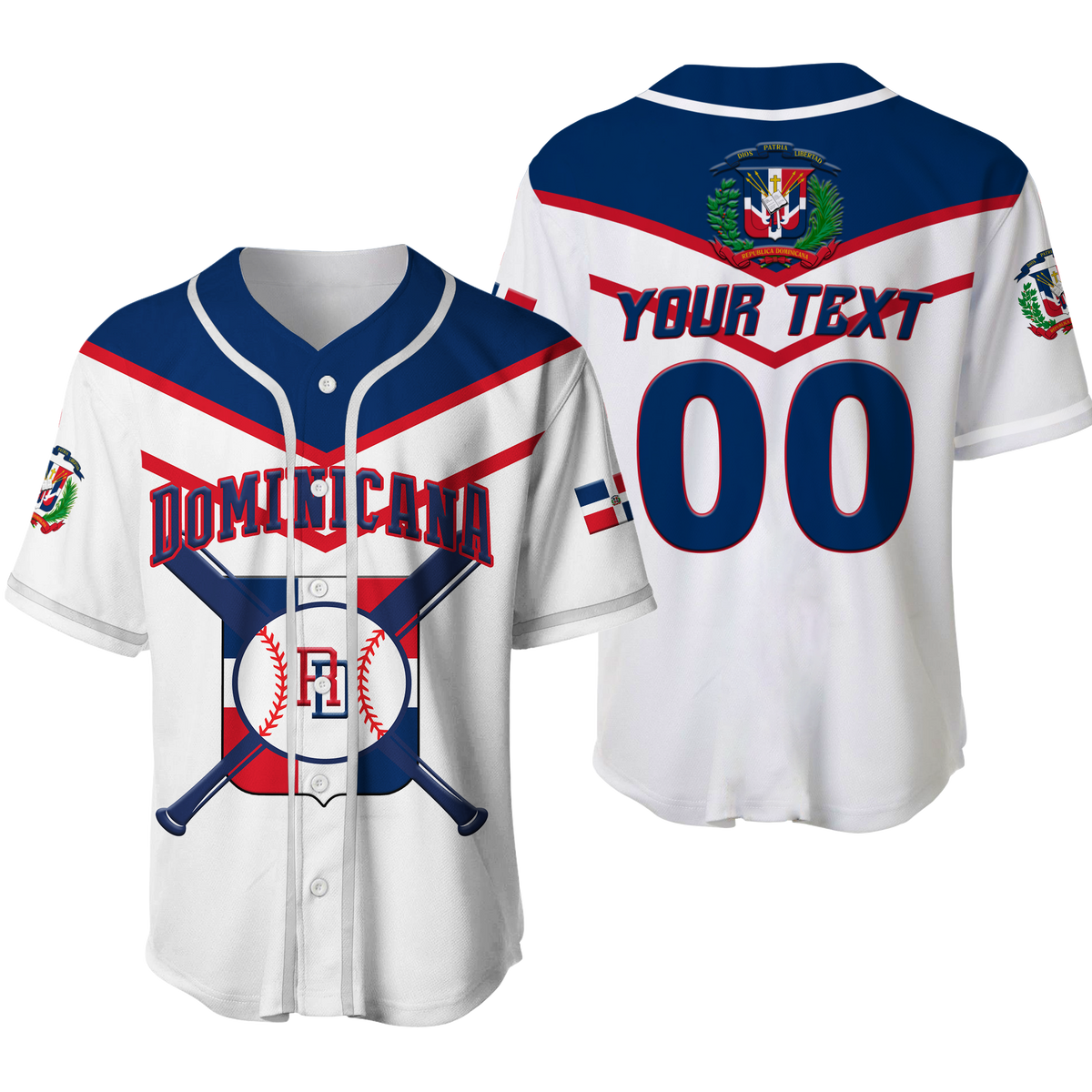 (Custom Personalised) Dominican Republic Baseball Pride Baseball Jersey LT12 - Wonder Print Shop