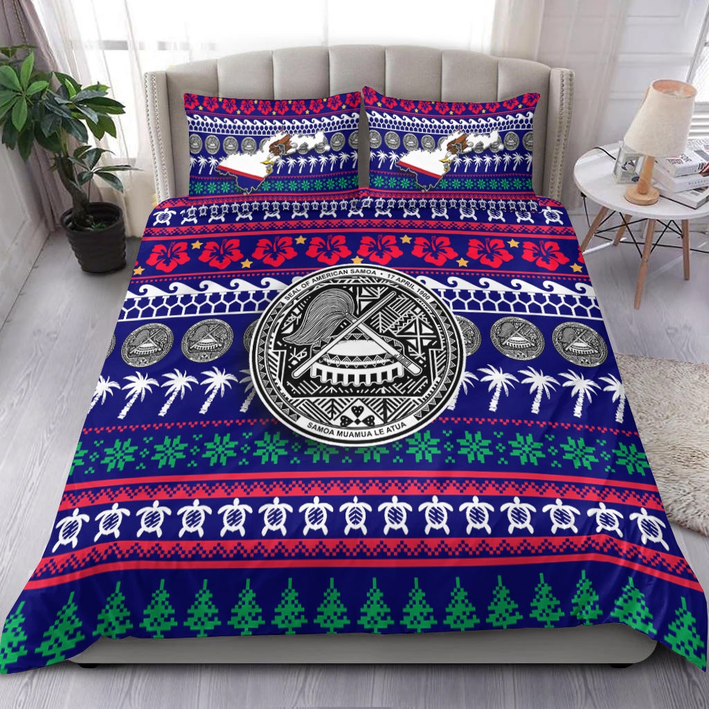 American Samoa Christmas Bedding Set - Ugly Christmas LT12 - Wonder Print Shop