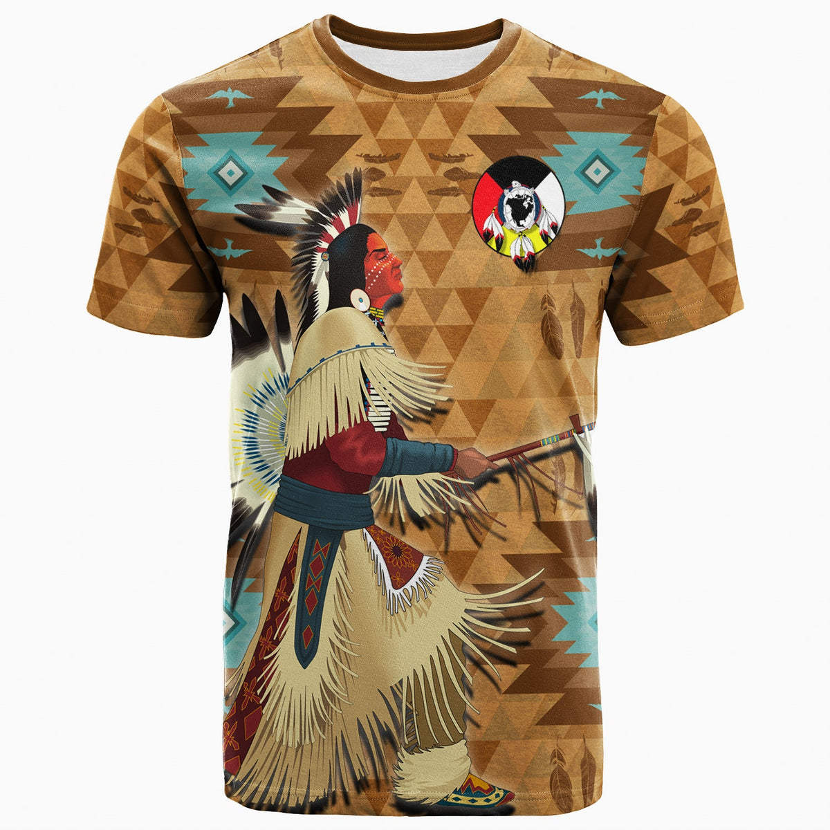 Native American T Shirt Indigenous Chief LT12 - Wonder Print Shop