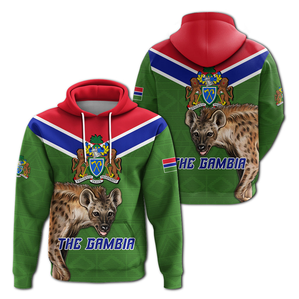 The Gambia Hoodie Spotted Hyena LT12 - Wonder Print Shop