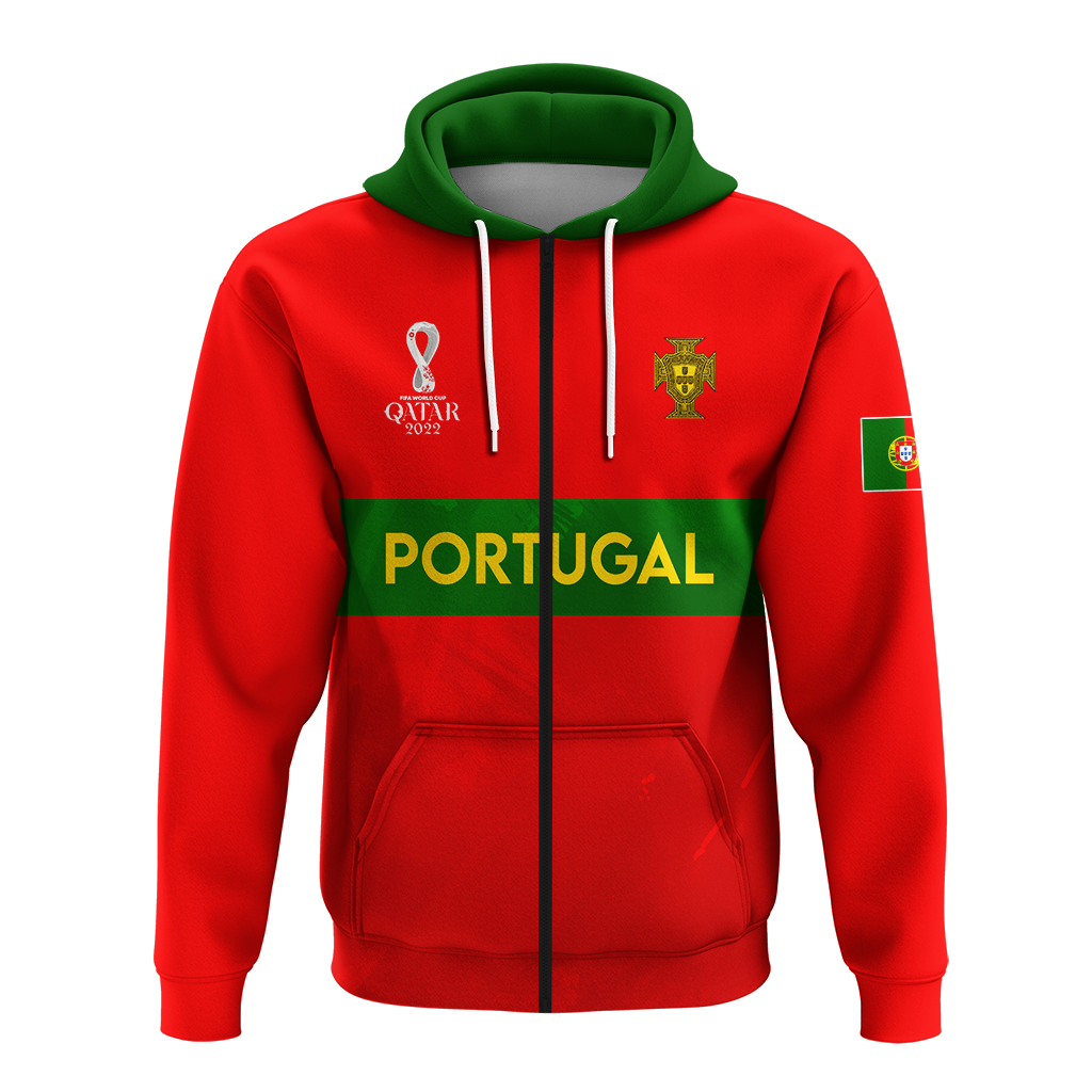 Custom Portugal Football 2022 Hoodie LT2 - Wonder Print Shop