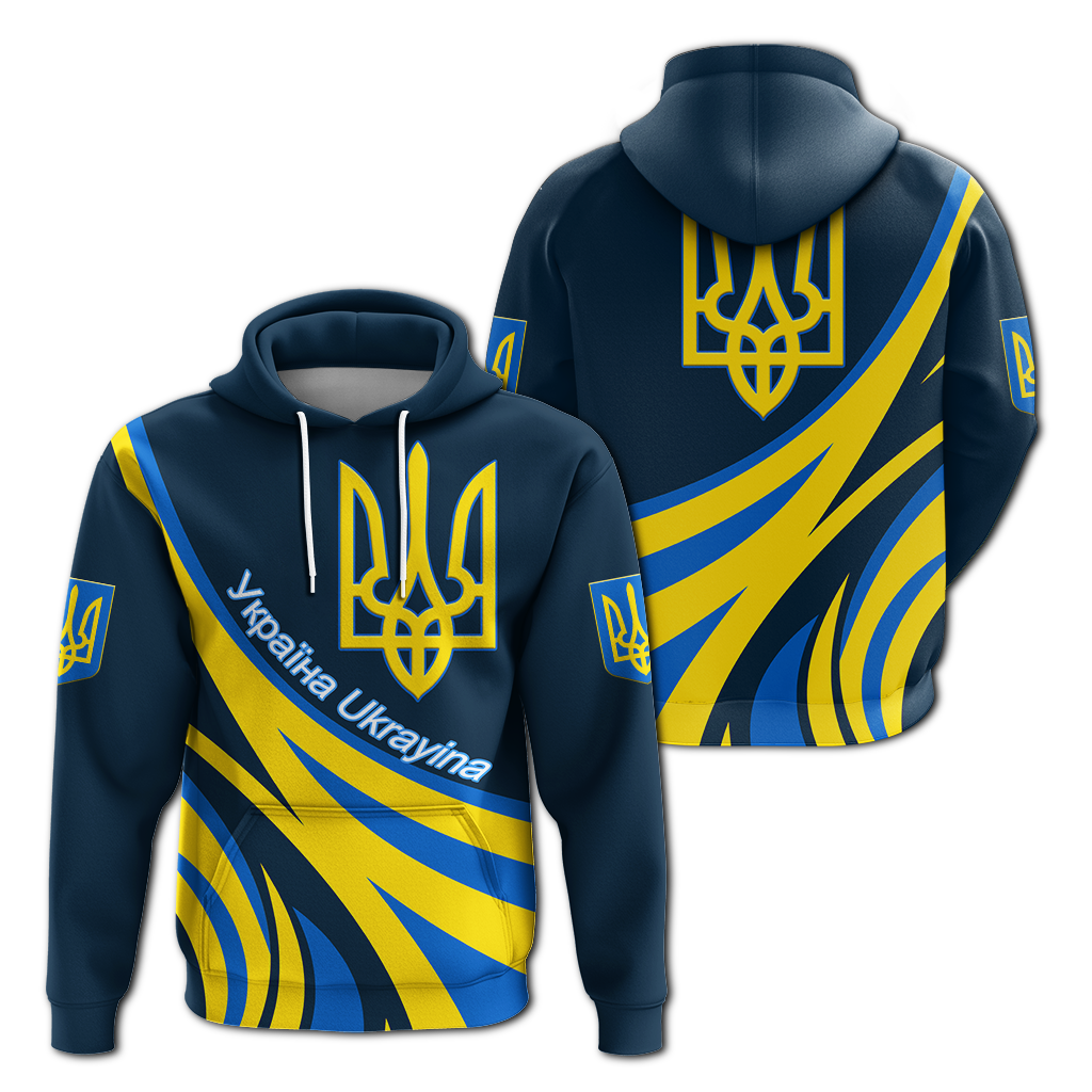 Ukraine Gold Trident Hoodie LT12 - Wonder Print Shop