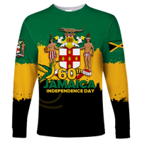 Jamaica 60th Anniversary Independence Day Long Sleeve Shirt LT12 - Wonder Print Shop