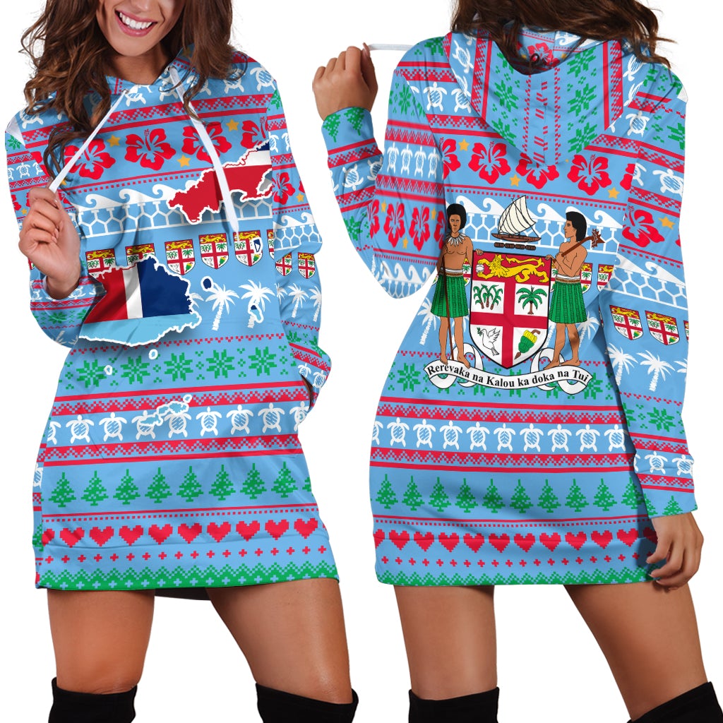 Fiji Christmas Hoodie Dress - Ugly Christmas LT12 - Wonder Print Shop