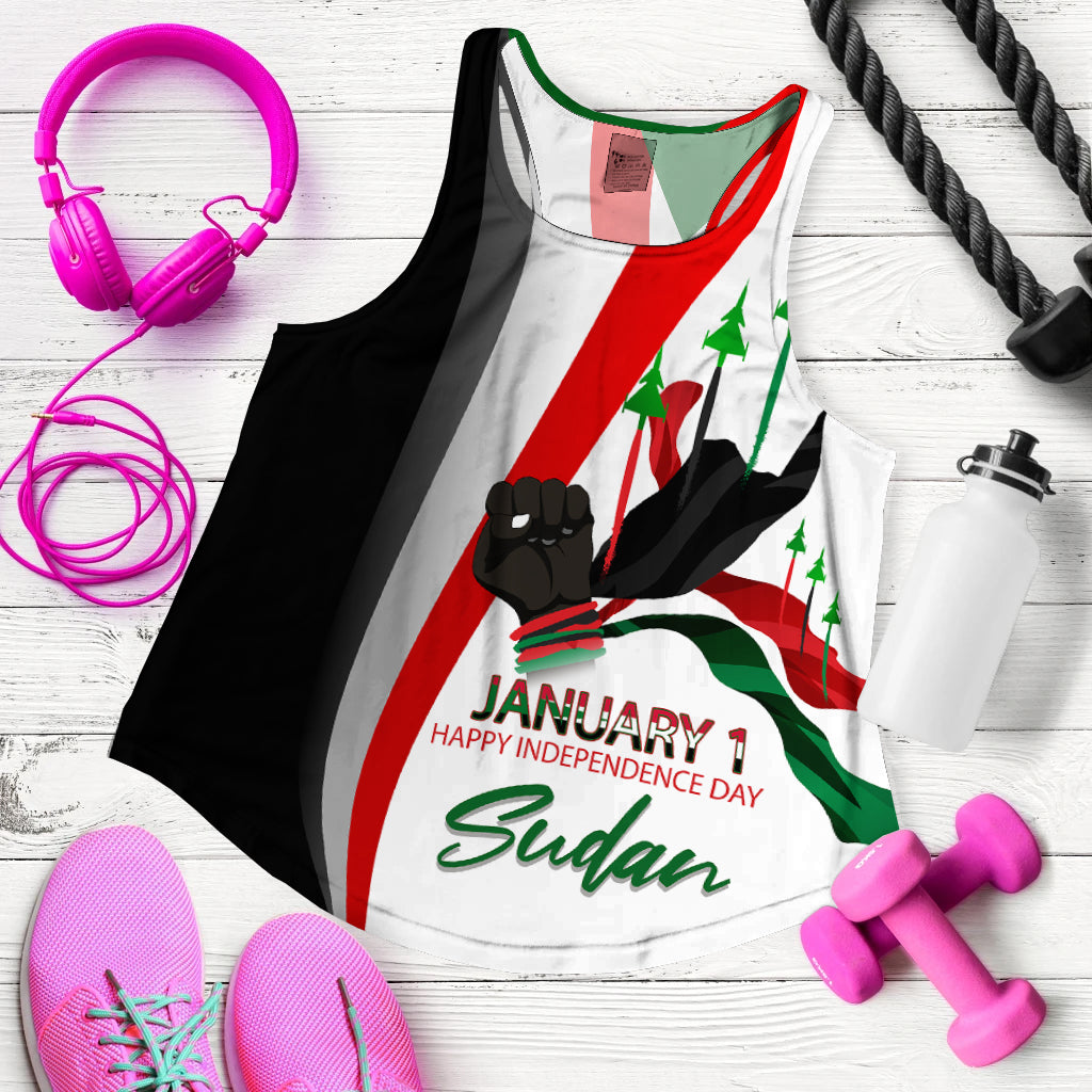 Sudan Happy Independence Day Woman Tank Top - LT2