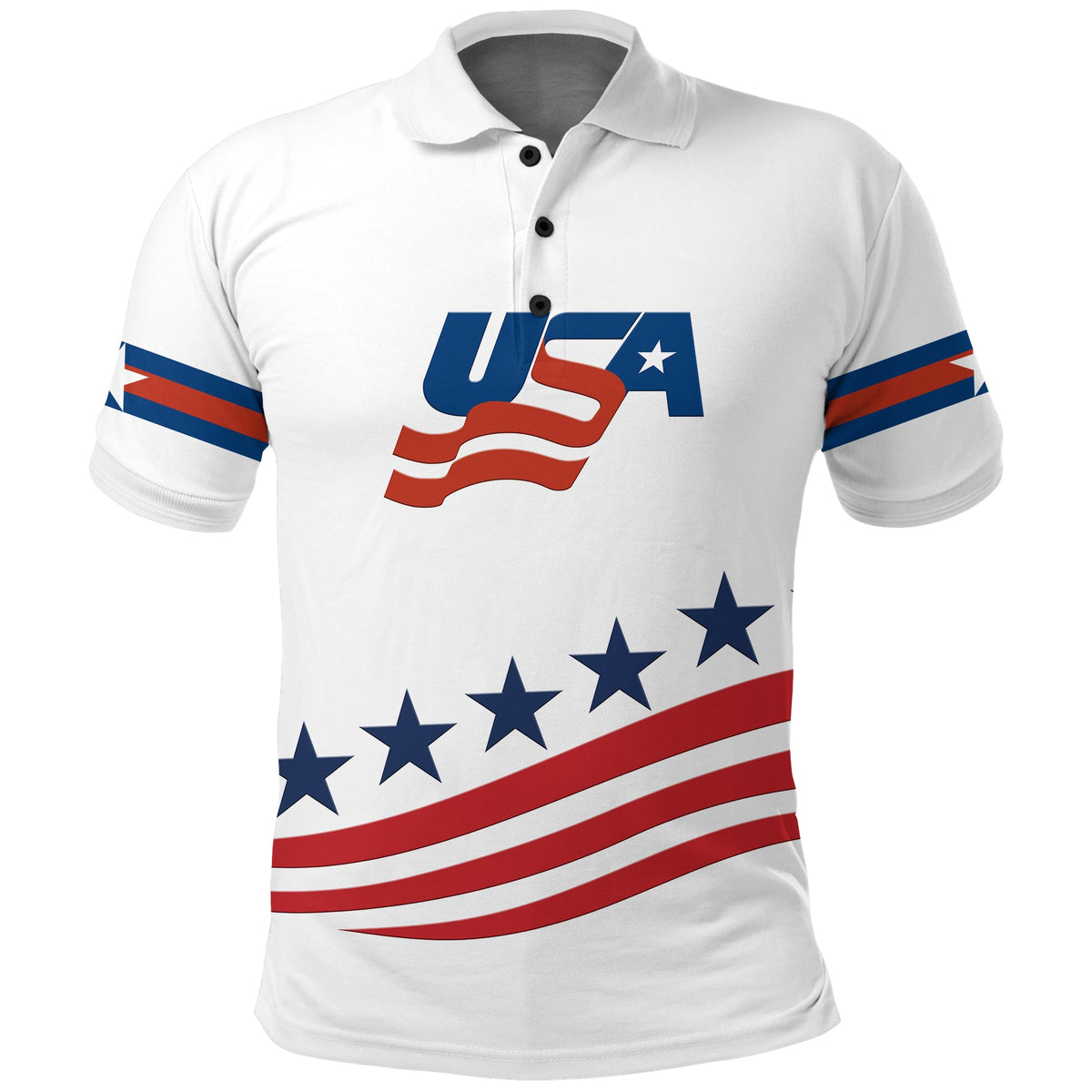 Custom USA Hockey Pride Polo Shirt LT12 - Wonder Print Shop