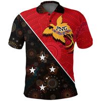 Papua New Guinea With Australian Aboriginal Print Polo Shirt LT20 - Wonder Print Shop