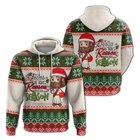 Christmas Jesus Is The Reason For The Season Ugly Pattern Hoodie LT12 - Wonder Print Shop