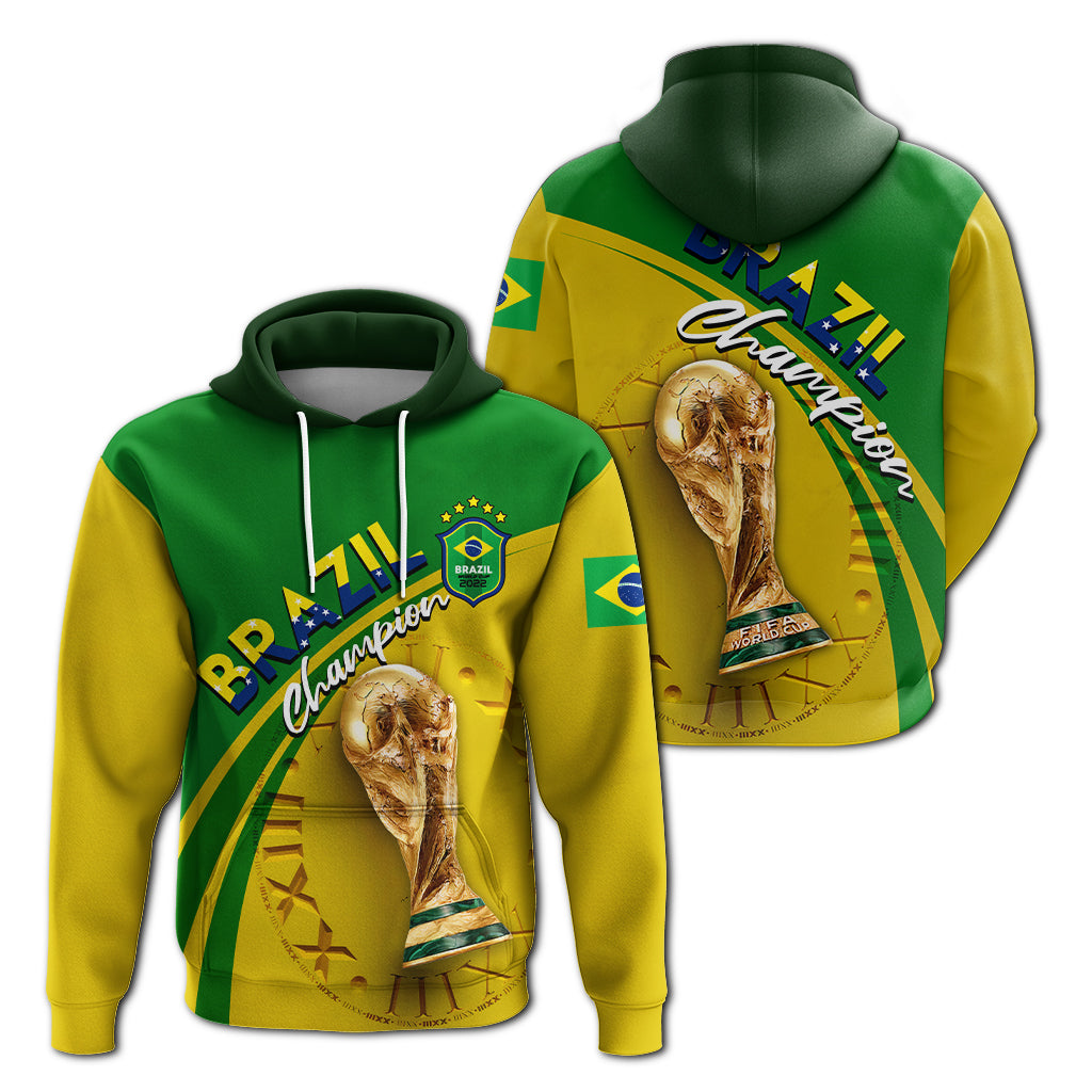 Brazil Football 2022 Hoodie LT2 - Wonder Print Shop