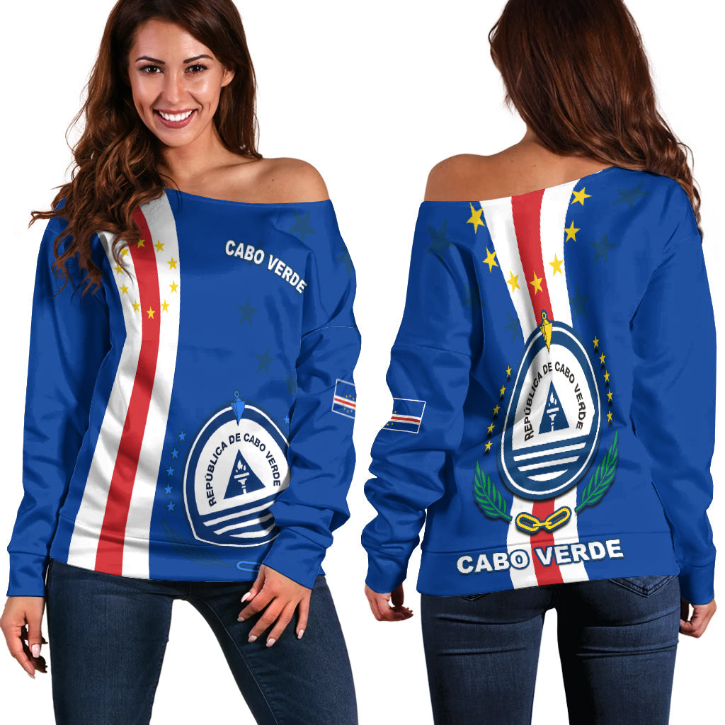 Cape Verde Off Shoulder Sweater Pride Cabo Verde LT13 - Wonder Print Shop