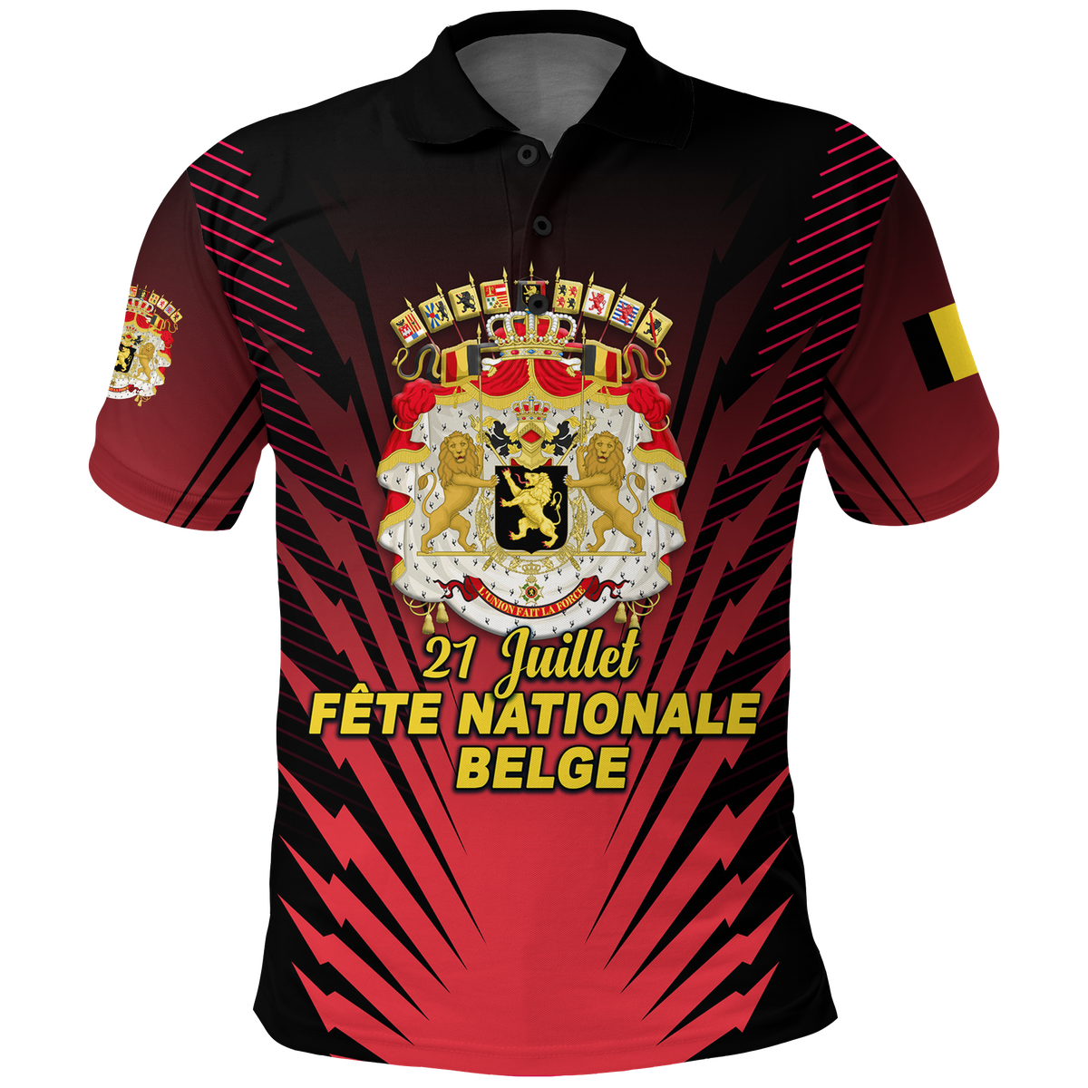 Belgium Polo Shirt Independence Day Coat Of Arms LT12 - Wonder Print Shop