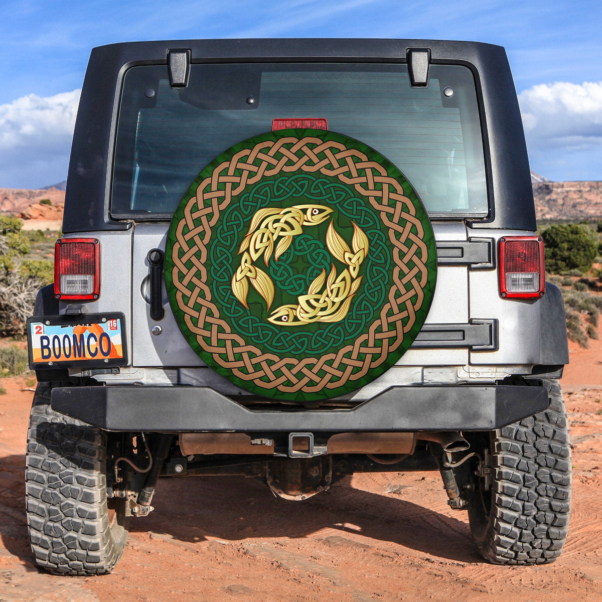 Celtic Salmon With Knot Spare Tire Cover LT12 - Wonder Print Shop