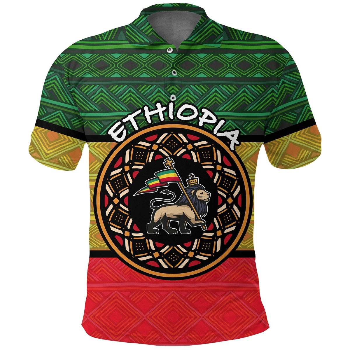 Ethiopia Polo Shirt African geometric ornament Patterns LT20 - Wonder Print Shop