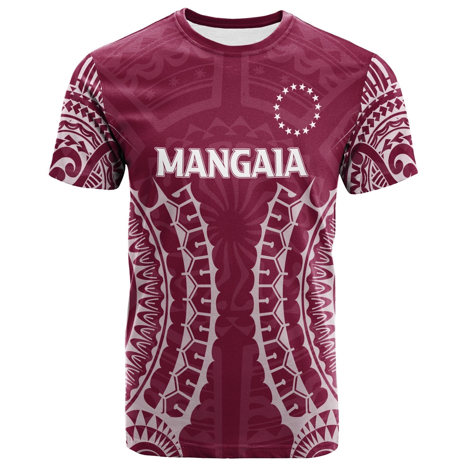 Cook Islands Mangaia T Shirt Tribal Pattern LT12 - Wonder Print Shop
