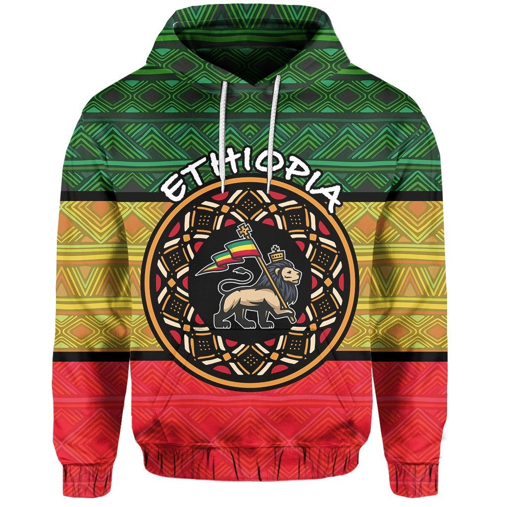 Ethiopia Hoodie African geometric ornament Patterns LT20 - Wonder Print Shop