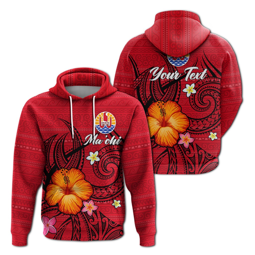 Custom Tahiti Maohi Hoodie Hibiscus With Tribal LT12 - Wonder Print Shop