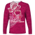 Breast Cancer Pink Ribbon Butterfly Polynesian Pink Version Long Sleeve Shirt LT12 - Wonder Print Shop