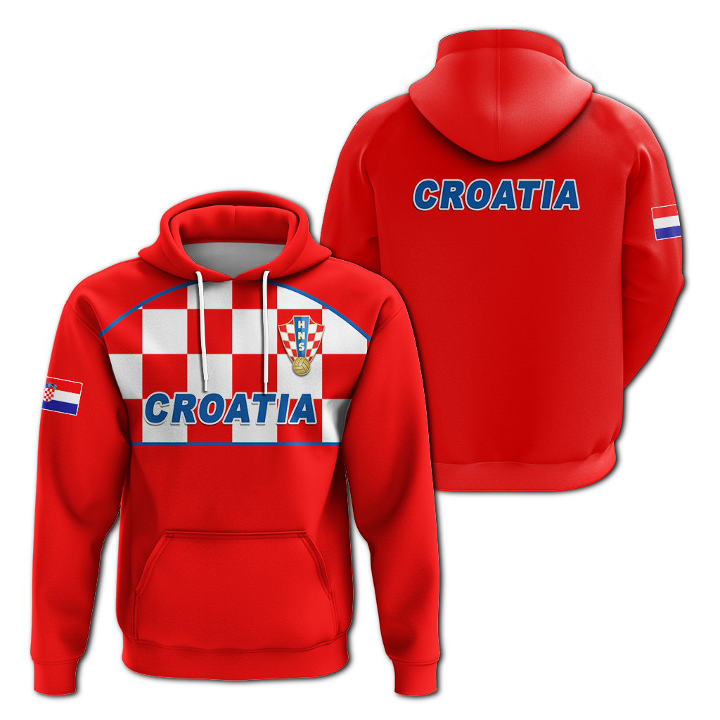 Croatia Football 2022 Checkerboard Hoodie