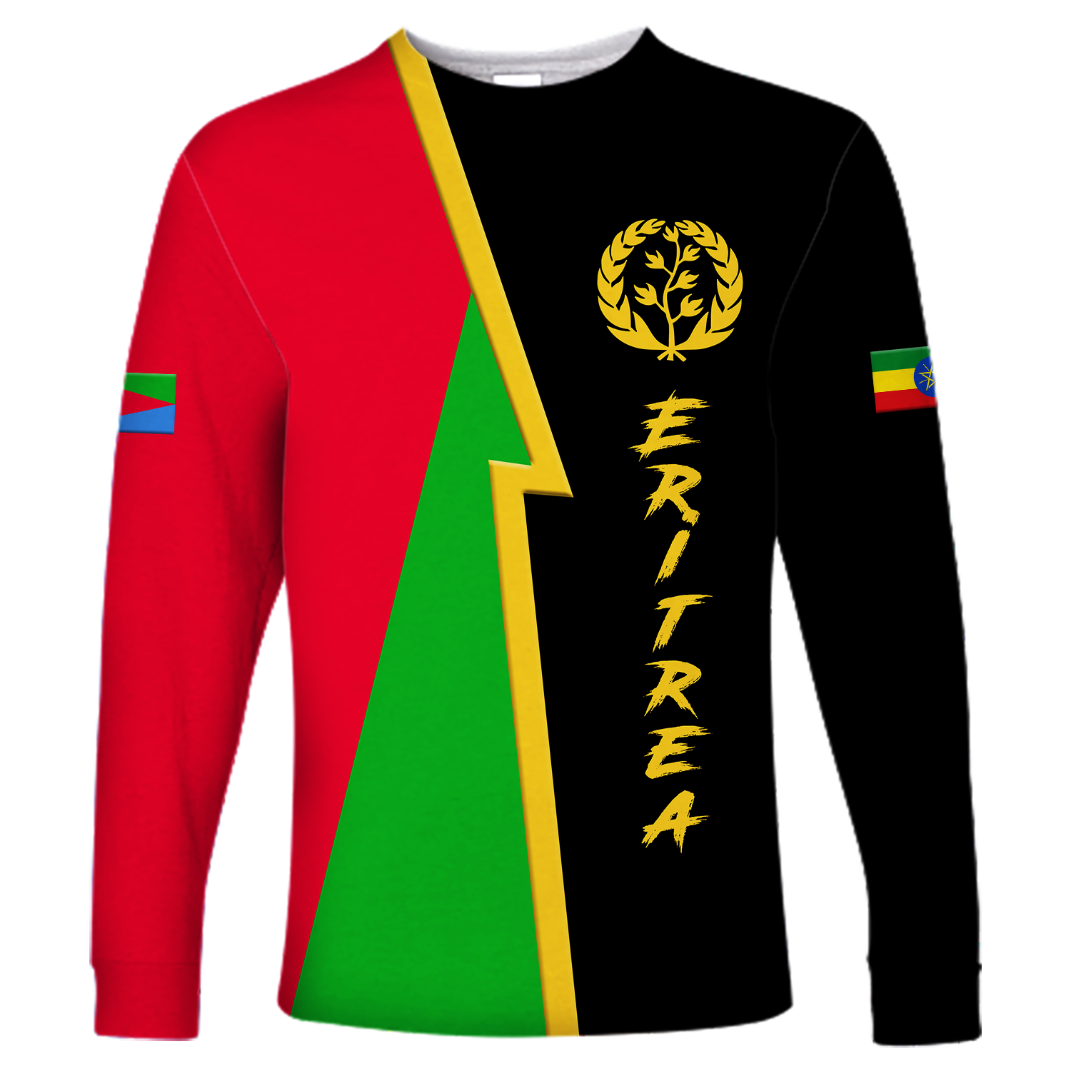 Eritrea Combine Ethiopia Flag Legend Long Sleeve Shirt LT12 - Wonder Print Shop