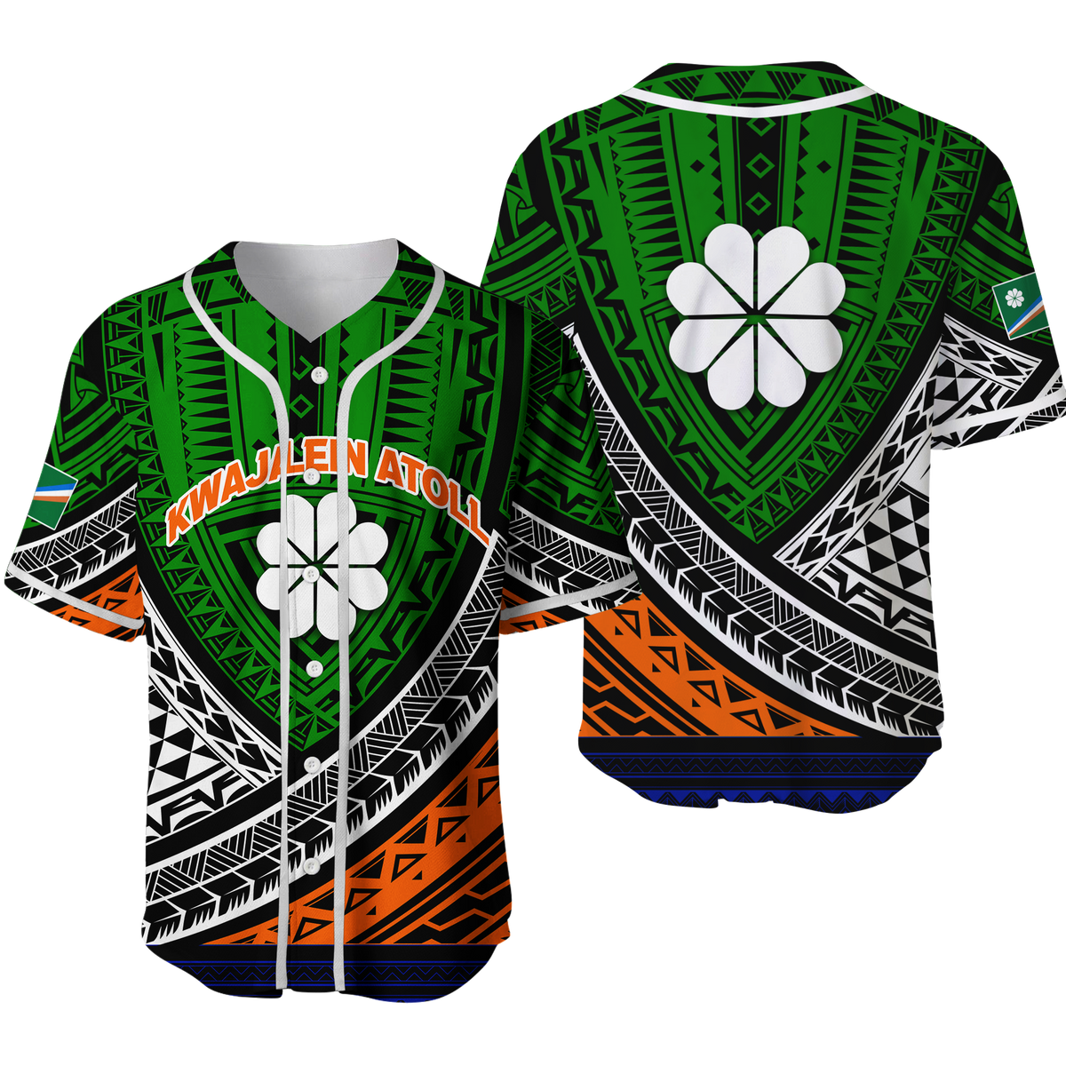 Kwajalein Atoll Tribal Pattern Baseball Jersey LT12 - Wonder Print Shop