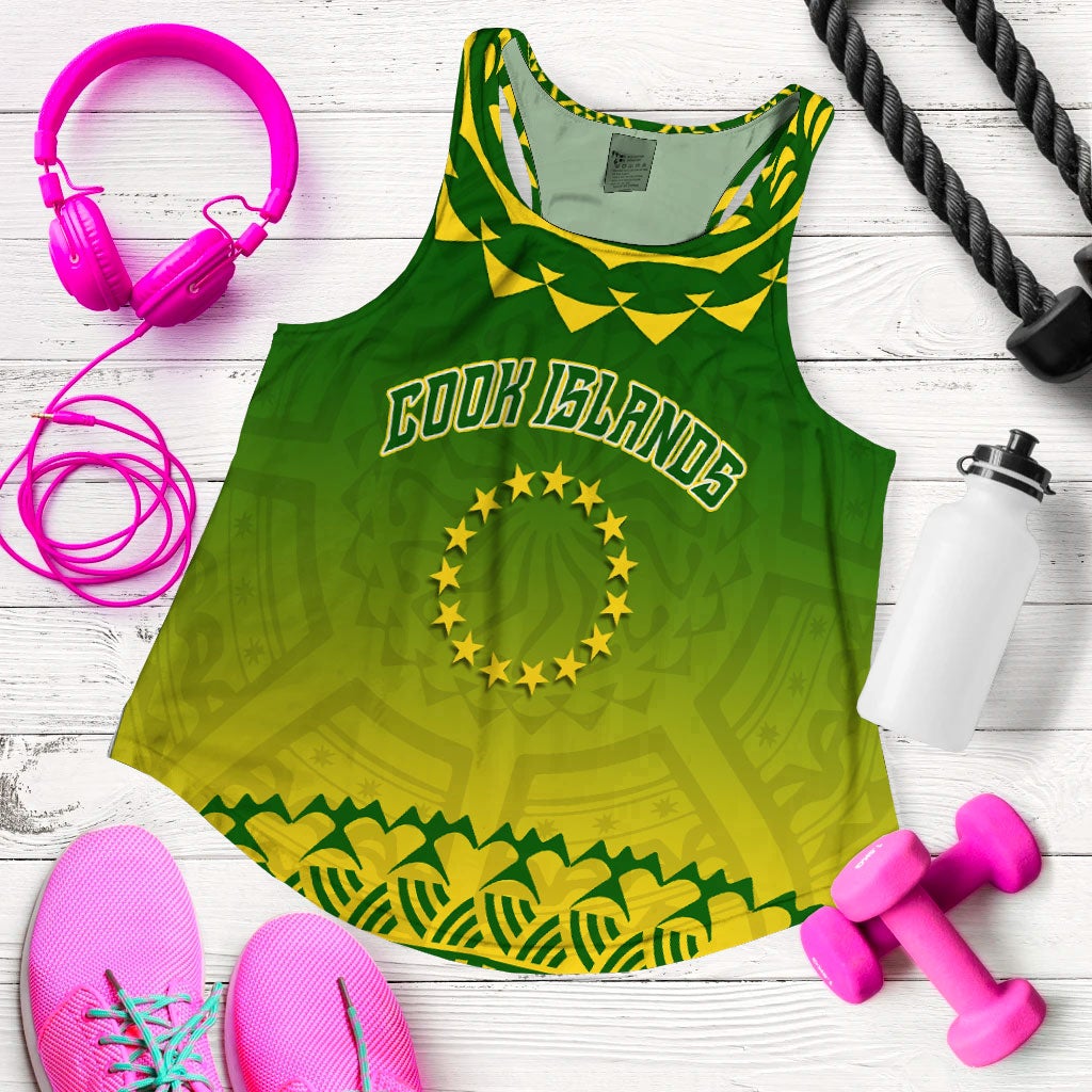 Cook Islands Turtle With Tribal Women Tank Top LT12 - Wonder Print Shop