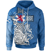 Scotland Celtic Hoodie - Scottish Flag and Lion - Wonder Print Shop