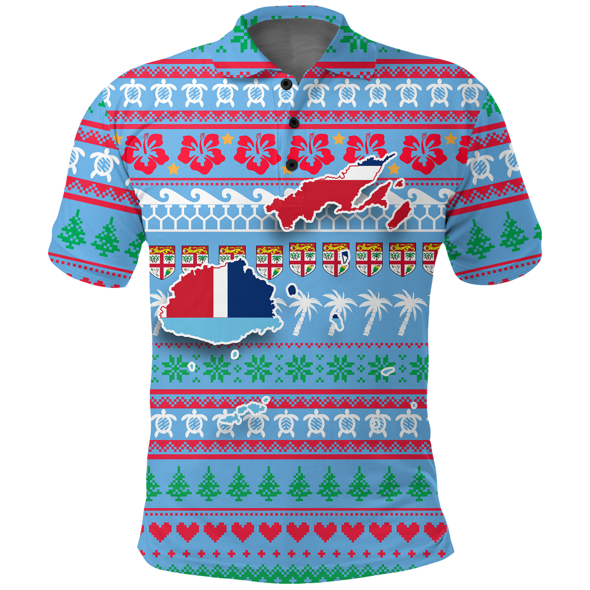 Fiji Polo Shirt Christmas Ugly Christmas LT12 - Wonder Print Shop