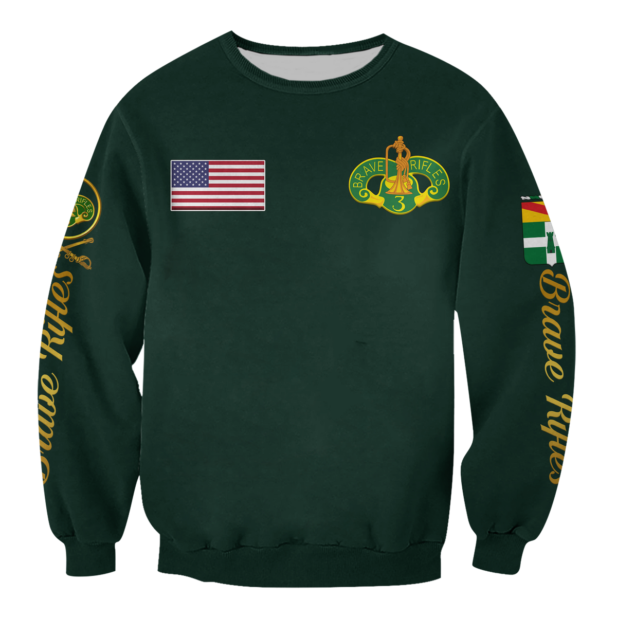 3rd Cavalry Regiment (United States) Brave Rifles Sweatshirt LT12 - Wonder Print Shop