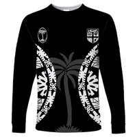 Custom Personalised Fiji Rugby Sevens Fijian Tapa Pattern Long Sleeve Shirt LT12 - Wonder Print Shop