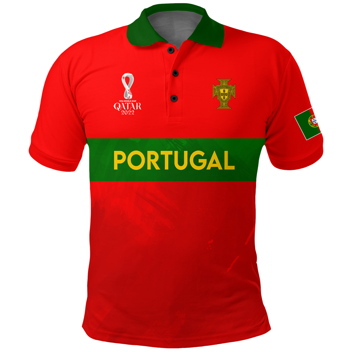 Custom Portugal Polo Shirt Football 2022 LT2 - Wonder Print Shop