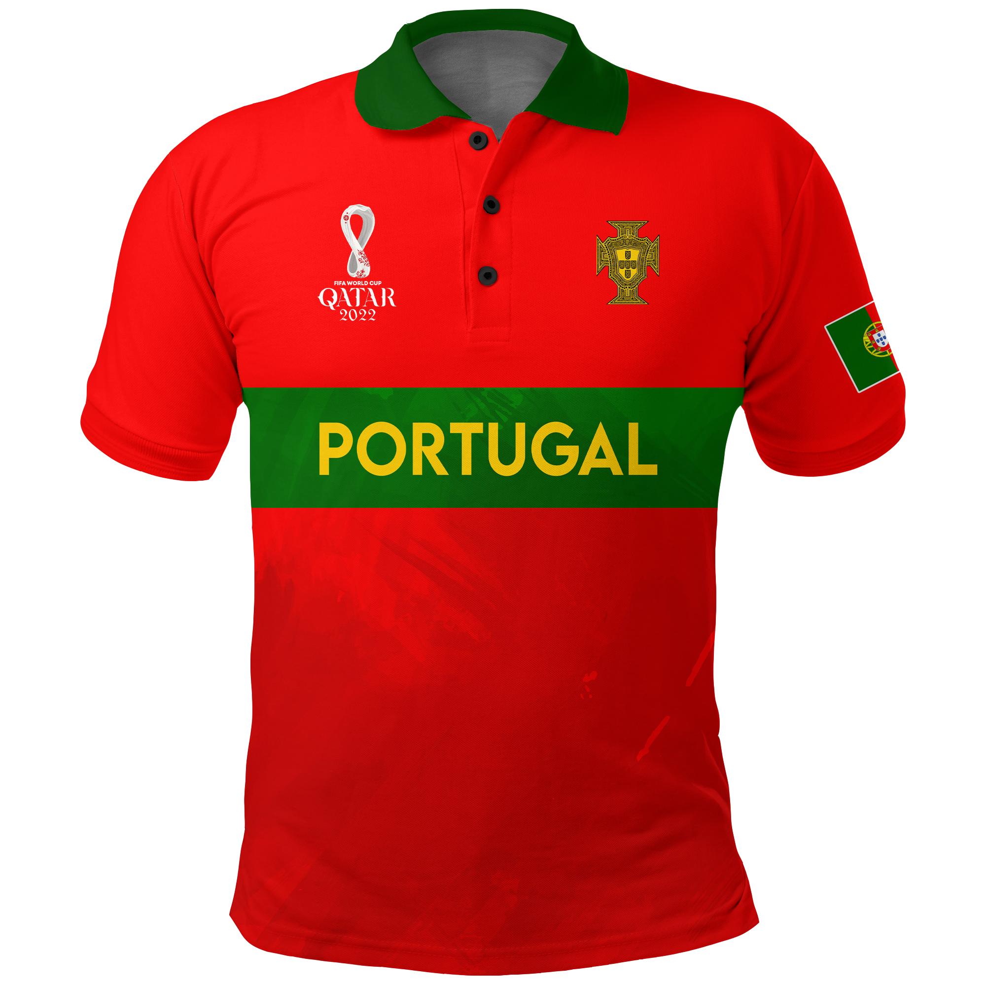 Custom Portugal Polo Shirt Football 2022 LT2 - Wonder Print Shop